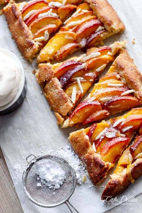 Guilt-Free Delight: Low Carb Almond Peach Pie with Mascarpone
